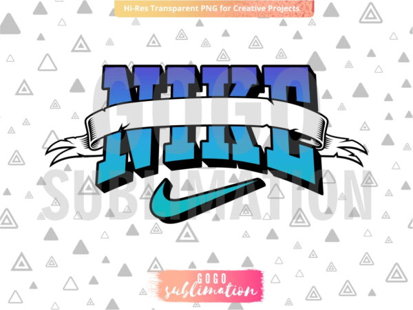 Nike Monogram PNG Sublimation Design