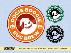 Oogie Boogie starbuck coffee logo svg, Oogie Boogie bug brew SVG, Nightmare Before Christmas SVG