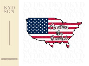 Patriotic America the Beautiful SVG File