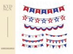 Patriotic Banners SVG Files & Clipart Set