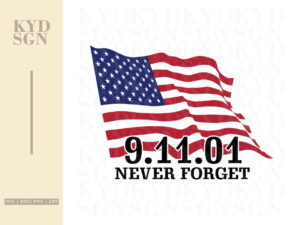 Patriotic U.S. Flag 9-11 Never Forget SVG