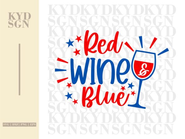Red Wine & Blue SVG