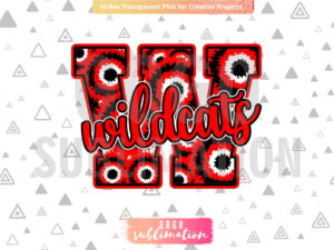 Wildcats Red Tie Dye PNG - Sublimation design
