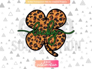 lucky leopard png - Sublimation design