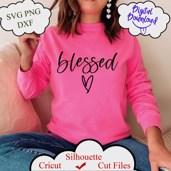 1629a 1 Vectorency Blessed SVG, Faith SVG, Jesus SVG, Christian SVG, Quotes SVG, Religious SVG, Blessed, Cross, Faith, Grateful Cutting files for Cricut, PNG, Digital Download