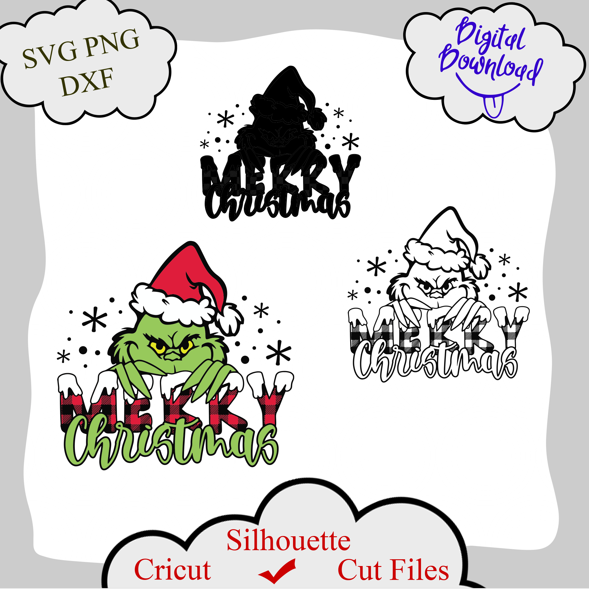 LOVE Grinch SVG PNG DXF, Christmas SVG