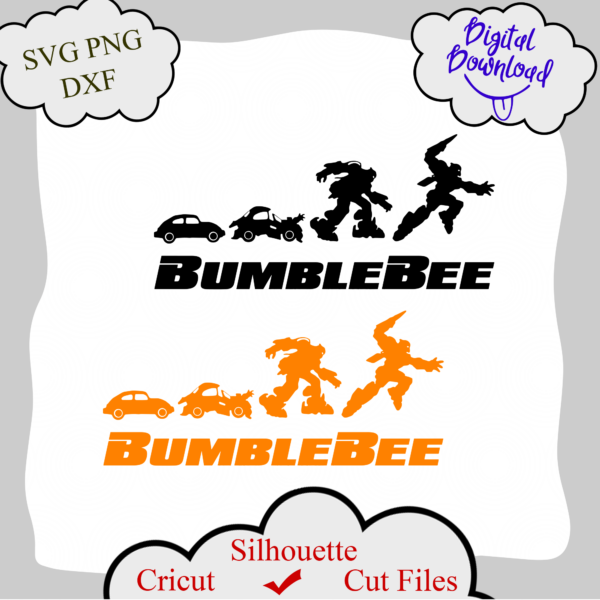 1670 1 Vectorency Bumblebee SVG, Bumblebee Vector, Bumblebee Face, Bumblebee, Clipart, Transformers, Superhero, Robot Vector for Kids Shirt