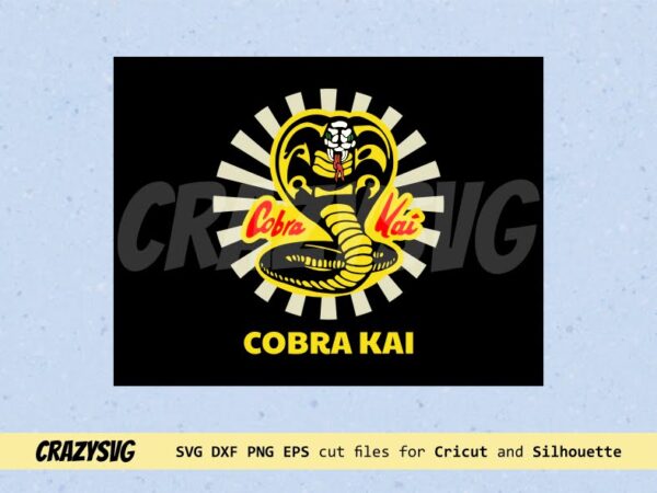 Cobra Kai Logo Japan Sunrays SVG