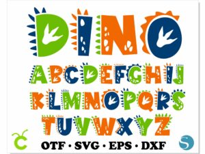 Dinosaur font svg 1 5 scaled Vectorency Today's Deals