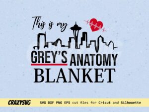 Greys Anatomy Seattle Skyline Blanket SVG TV show