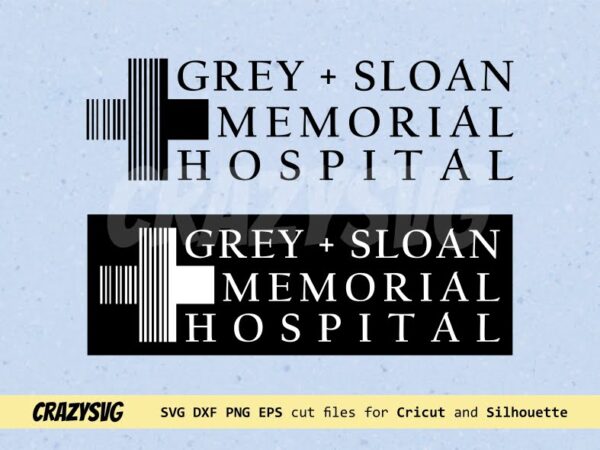 Grey's Anatomy TV Show SVG Grey + Sloan Memorial Hospital Intern SVG ...