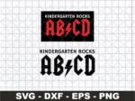 Kindergarten Rocks ABCD inspiration ACDC SVG Vector PNG