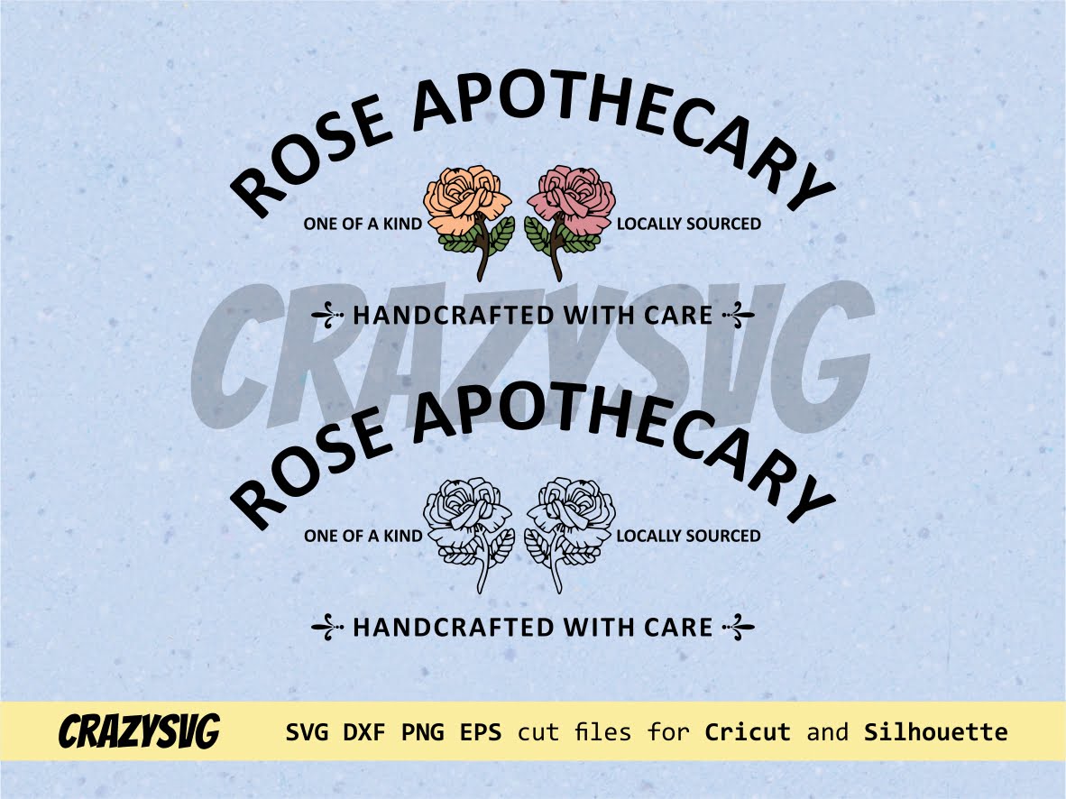 Rose Apothecary Logo SVG Cut File