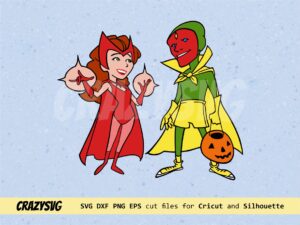 Scarlet Witch and Vision Costume SVG