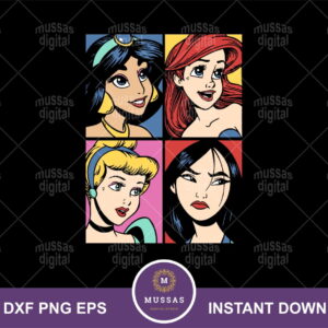 4 princess disney svg vector