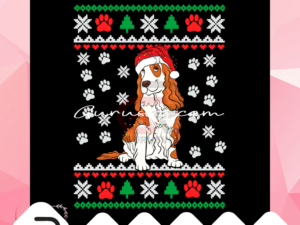 Cavalier King Charles Spaniel Christmas Svg, Christmas Svg, Pitbull Dog Svg
