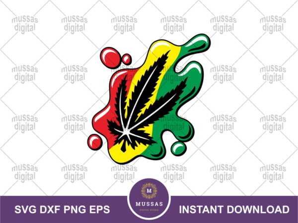 Cannabis Weed Jamaican Flag SVG Layer Vectorency Cannabis Weed Jamaican Flag SVG Layer