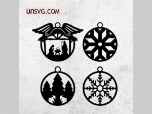 Christmas Ornament Laser Ready SVG new