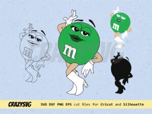 Green m&m Cut File M and M SVG