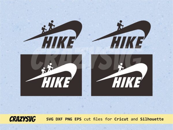Hike Nike SVG Hiking Cut File