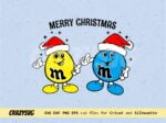 M and M Christmas SVG M&M Cut File