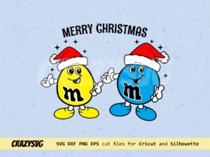 M and M Christmas SVG M&M Cut File