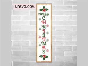Merry Christmas Vertical Sign SVG cut file