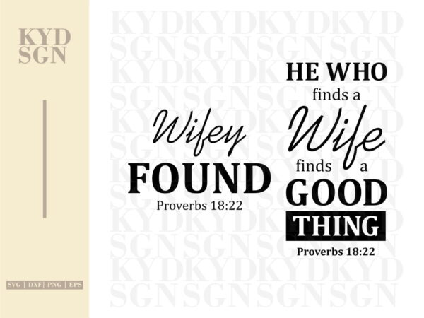 Wifey Hubby Proverbs Couples SVG Cut File