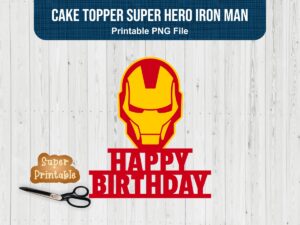 Cake Topper Super Hero Iron Man PNG preview