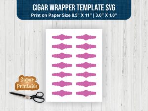 Cigar Wrapper Template SVG Cut file