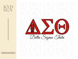 Delta Sigma Theta Sorority svg, Greek Letters SVG