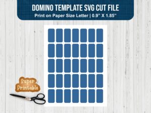 Domino Template SVG Cut File preview