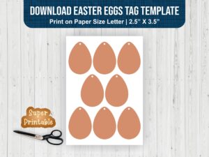 Download Easter Eggs Tag Template svg