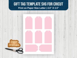 Gift Tag Template SVG for Cricut file
