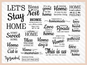 Home SVG Bundle Family Quotes