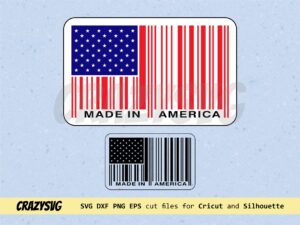 Made in America SVG Cut Files Sticker Decals