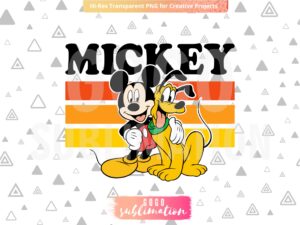 Mickey And Pluto PNG Sublimation Design