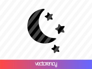 Moon and Star SVG cut file