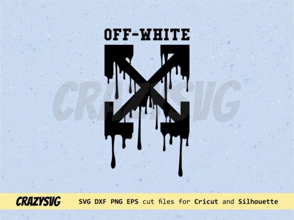 Off White Logo Drip SVG Vector cut file