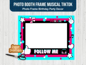 Photo Booth Frame Musical TikTok Photo Frame Birthday Party Decor