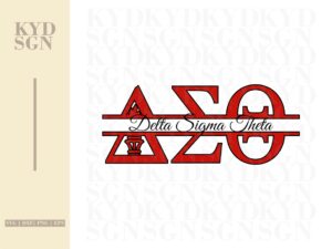 Split Delta Sigma Theta Sorority svg, Greek Letters