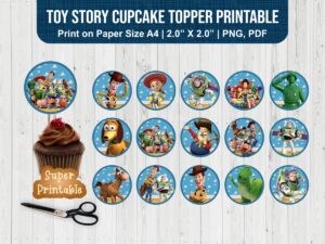 Toy Story Cupcake Topper Printable and Individual PNG