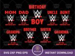 WWF-WWE-Birthday-Family-Shirt-Wrestling-Matching-T-shirts-Digital-Download