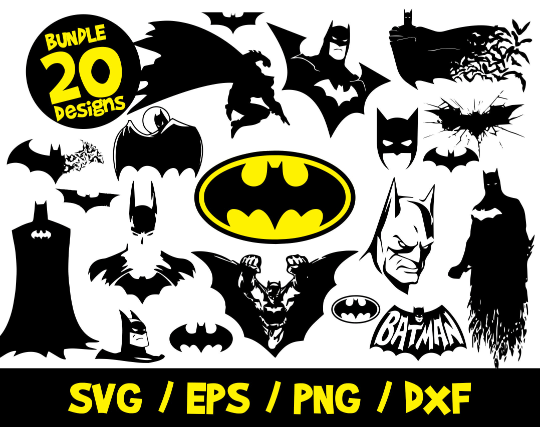 Batman Bundle SVG, Batman Svg, Batman Cricut, Superman Cut, Batman Vector,  Vinyl, Clipart, Batman Logo SVG, Silhouette, Batman Mask | Vectorency