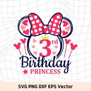 3rd Birthday Princess SVG Cricut update