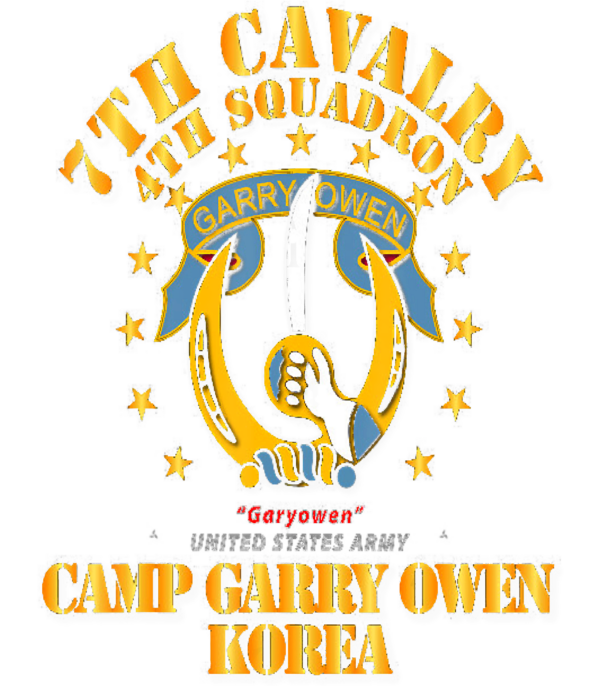 4th Squadron 7th Cavalry Camp Gary Owen Korea Tshirt result Vectorency 4th Squadron 7th Cavalry - Camp Gary Owen Korea PNG