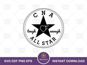 All Star CNA SVG File Cricut