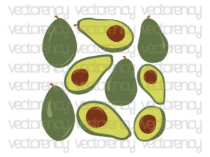 Avocado SVG Fruit Shape Avocado JPG-01