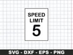 Blank MPH Speed Limit 5 Sign Svg-01