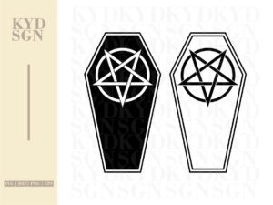 Coffin Pentagram SVG